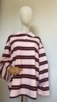 Polo Oversize Rayé Rose & Marron