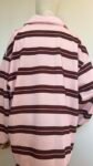 Polo Oversize Rayé Rose & Marron