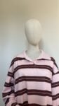 Polo Oversize Rayé Rose & Marron