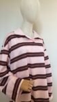 Polo Oversize Rayé Rose & Marron